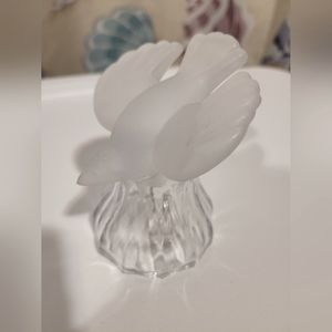 Crystal/Glass Dove Hand Bell EUC